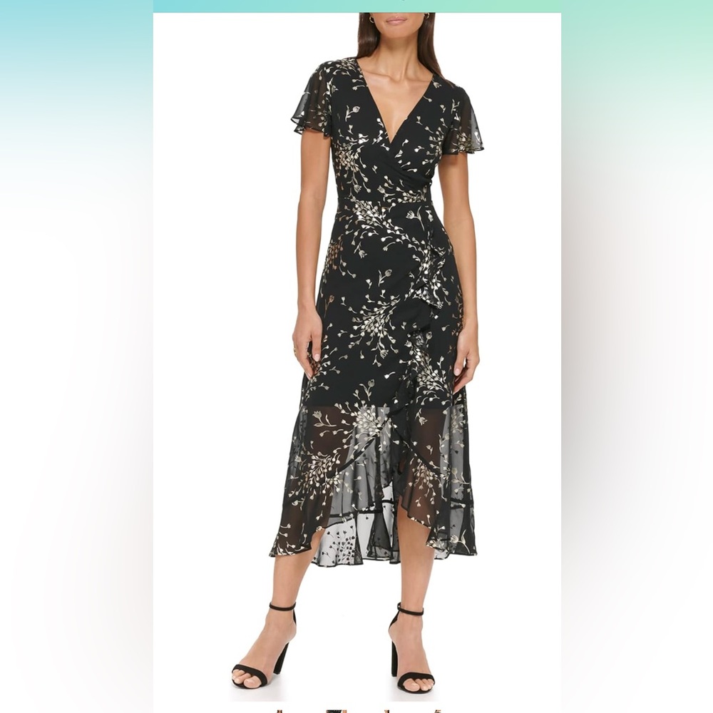 NWOT Kensie black metallic dress